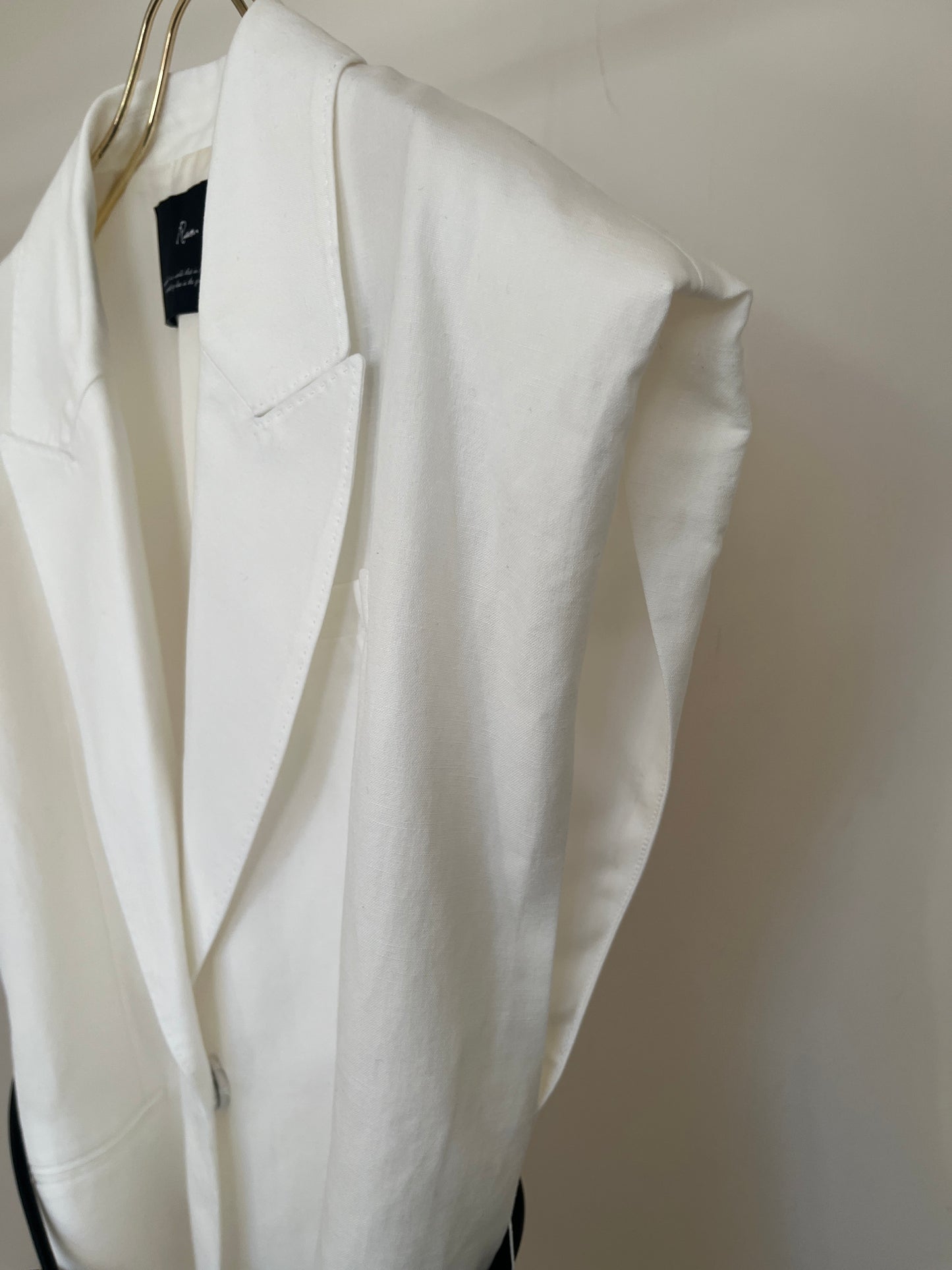 LINEN D/BRESTED VOLUME/S GILET