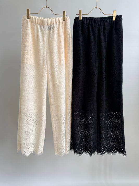 【予約商品】GUIPURE LACE  WIDE PANTS
