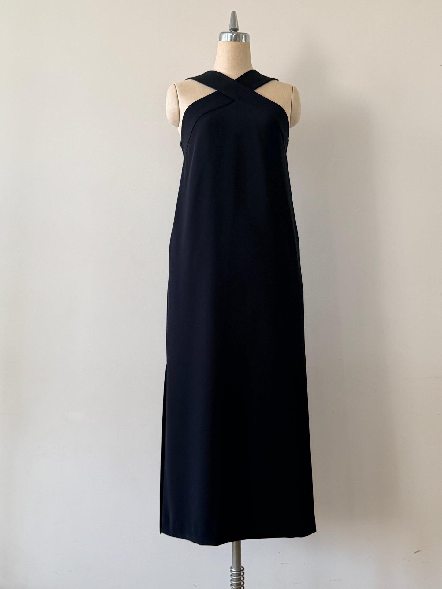 W-SATIN CROSS DRESS