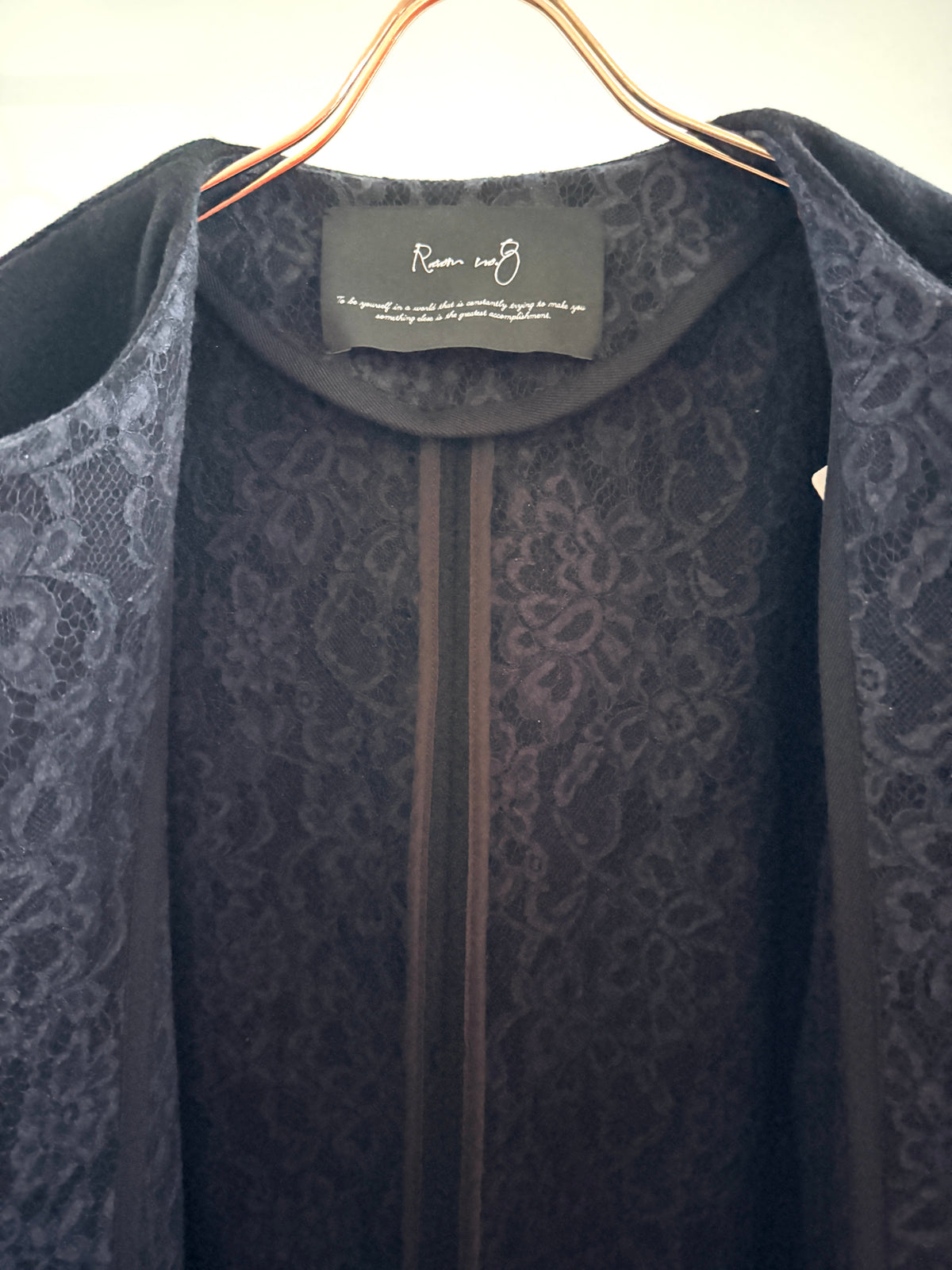 BOUCLE/LACE  SNAP LONG  COAT