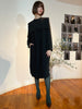 DOUBLE SATIN CAPE DRESS