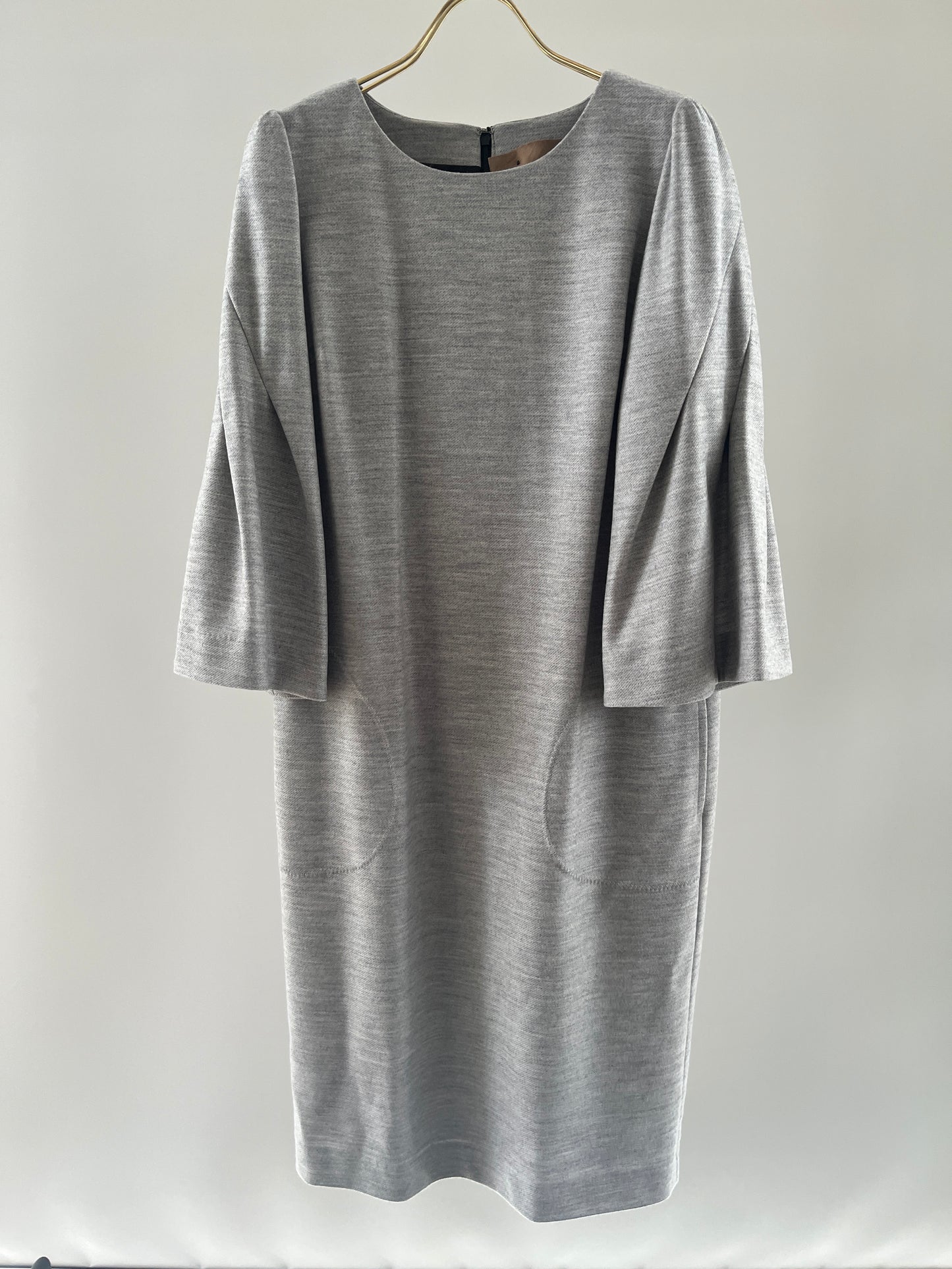 MELTON TWIST-SLEEVE DRESS