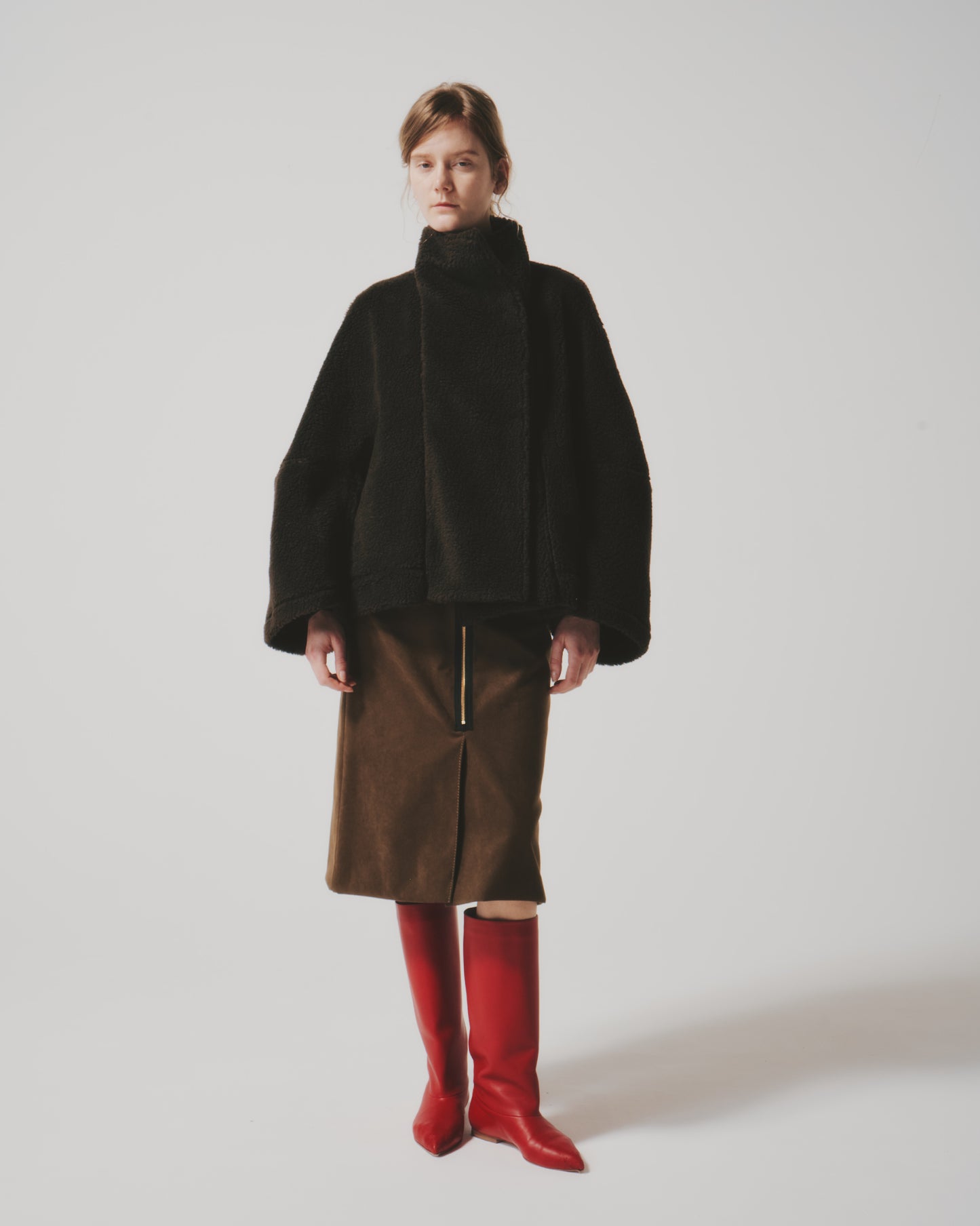 【予約商品】POODLE HI/N SHORT DOT COAT(BROWN)