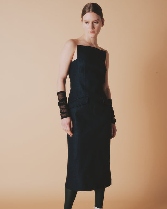 【予約商品】ST DENIM HI BARE DRESS