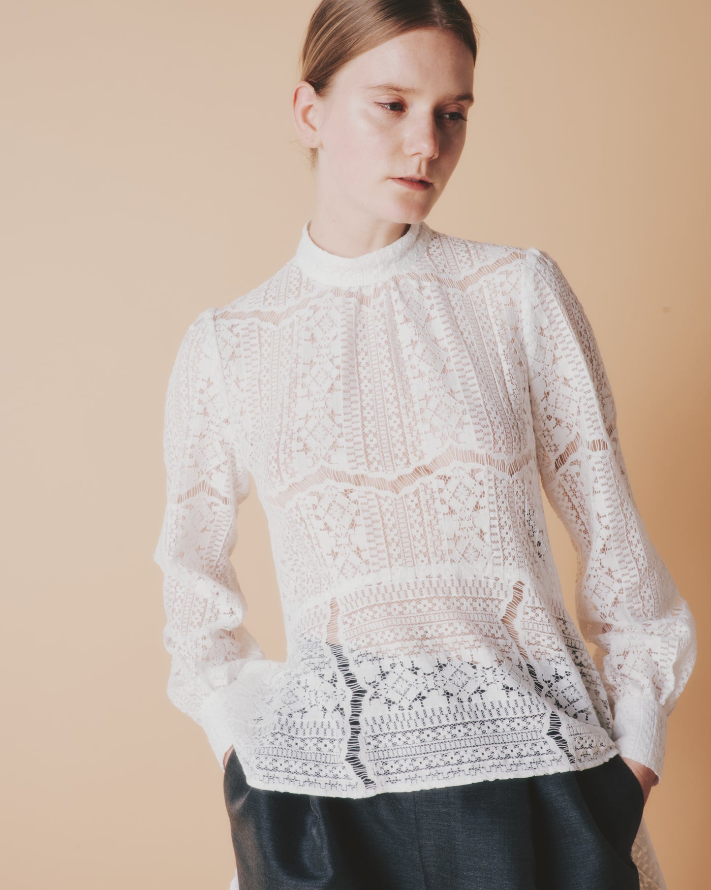 【予約商品】COTTON CORD LACE DRAPE TOPS