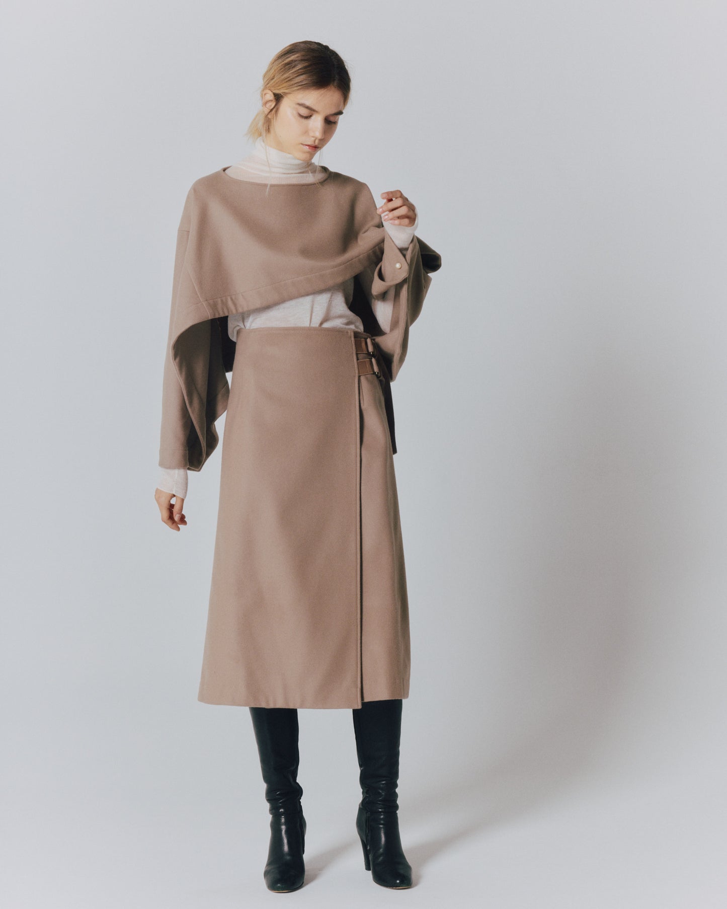 【予約】MELTON 2BELT WRAP SKIRT