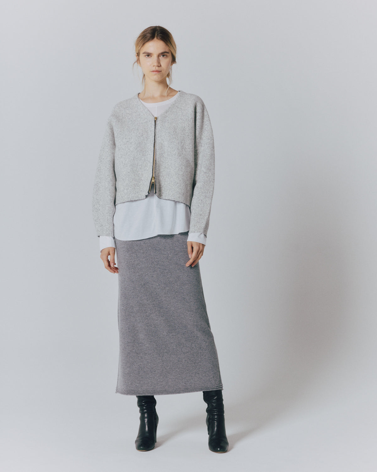FULLING ALPACA ZIP COAT