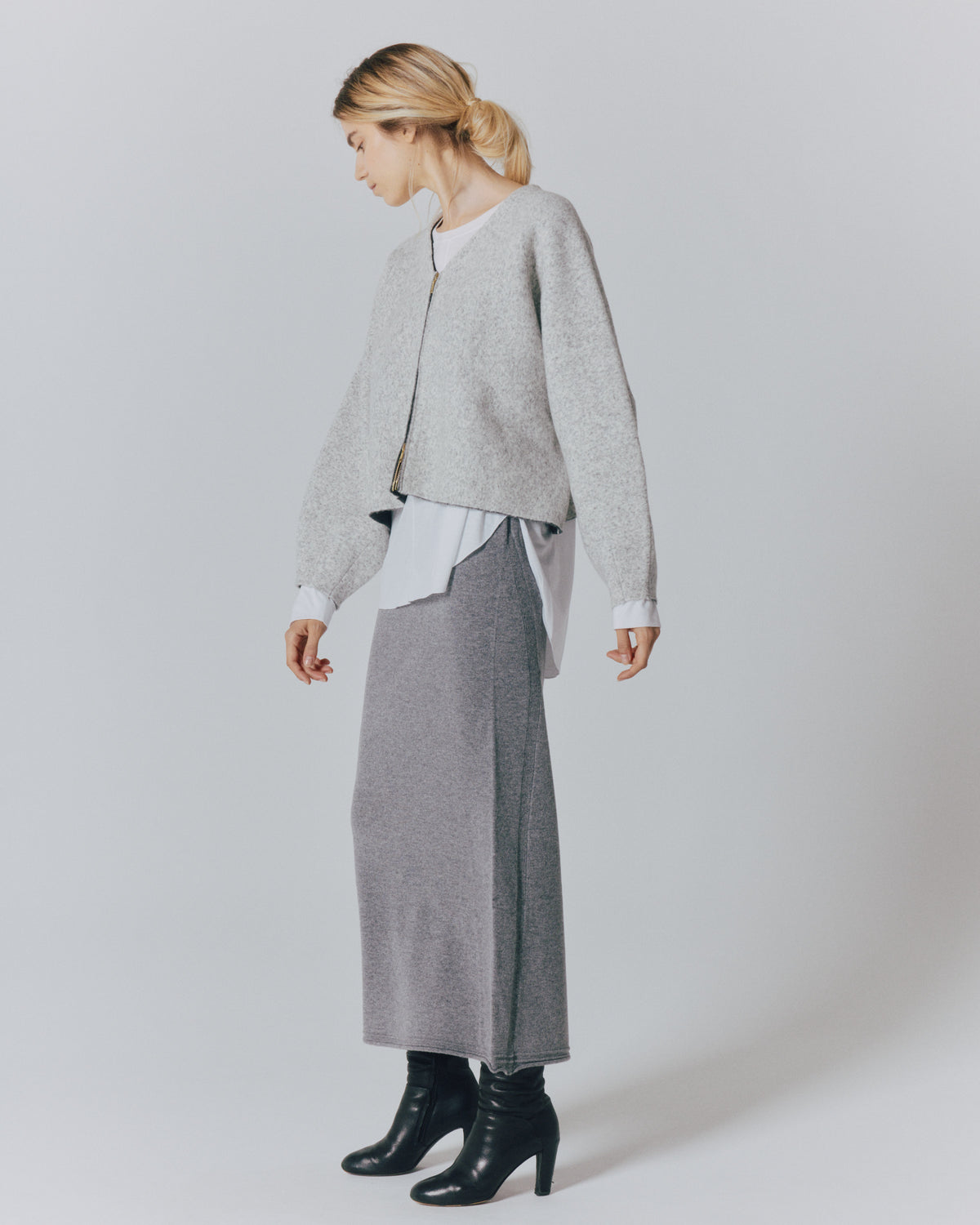 FULLING ALPACA ZIP COAT