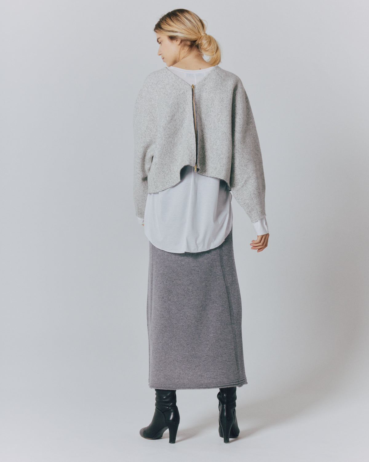 FULLING ALPACA ZIP COAT