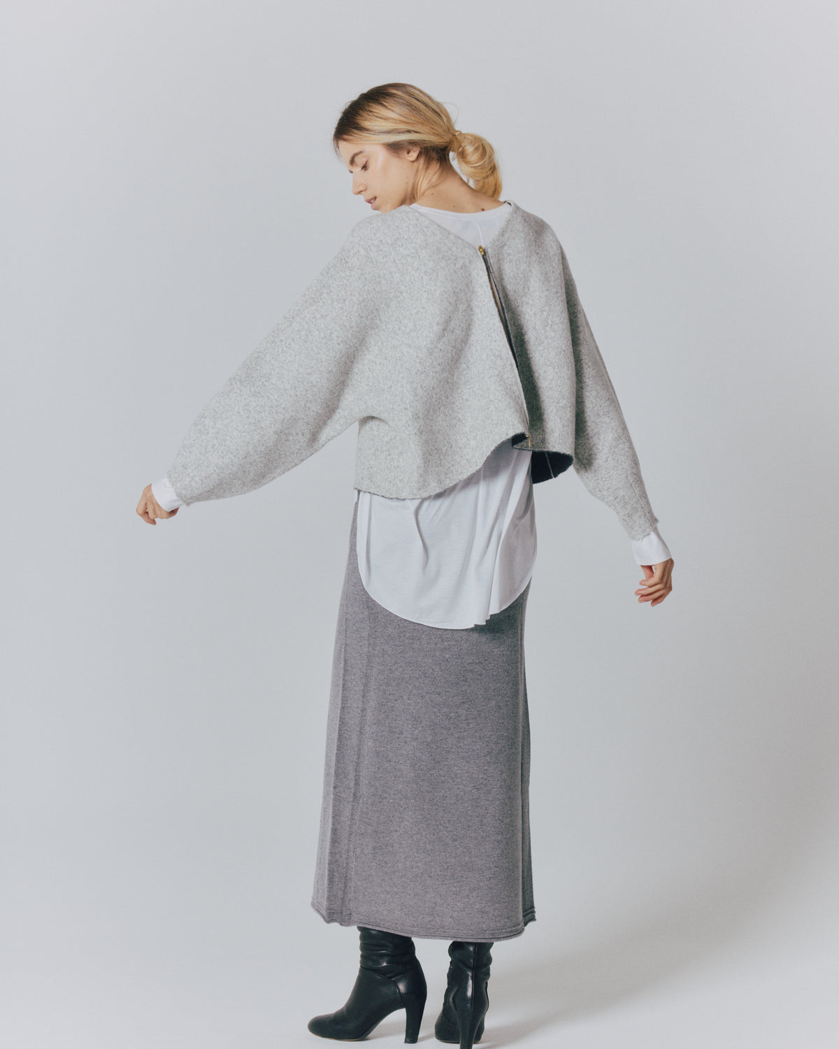 FULLING ALPACA ZIP COAT