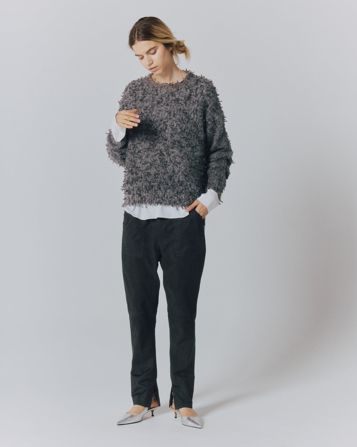 RIBBON-YARN CREW TOPS