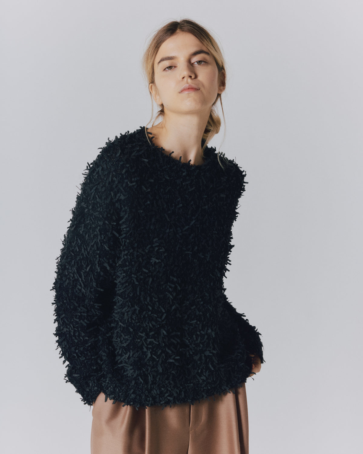 RIBBON-YARN CREW TOPS