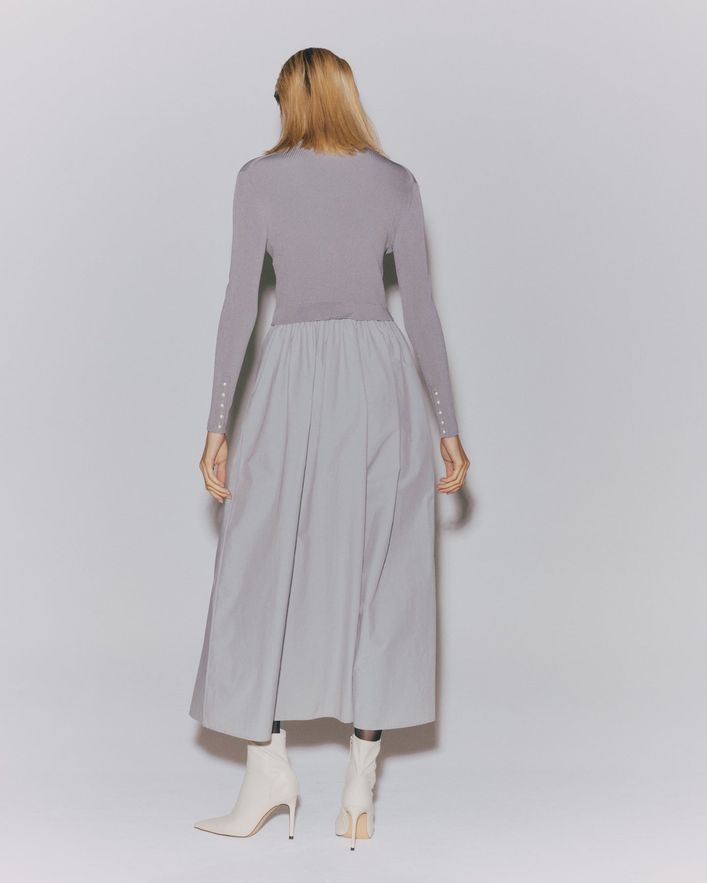 【予約】RYN/NY RIB GATHER DRESS