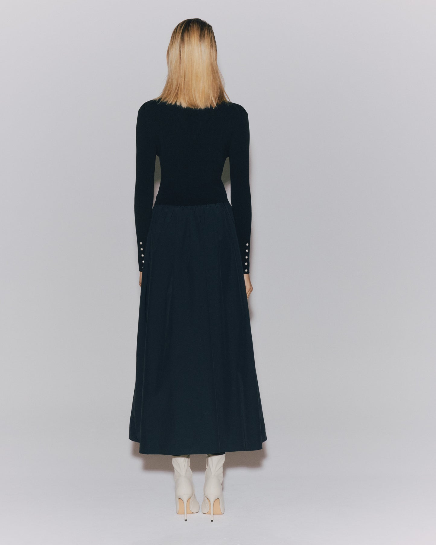 【予約】RYN/NY RIB GATHER DRESS