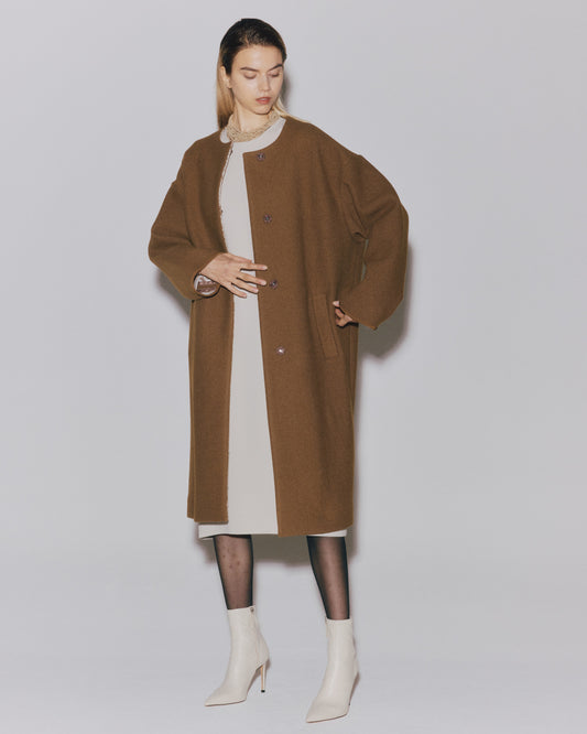 【予約】BOUCLE/LACE  SNAP LONG  COAT