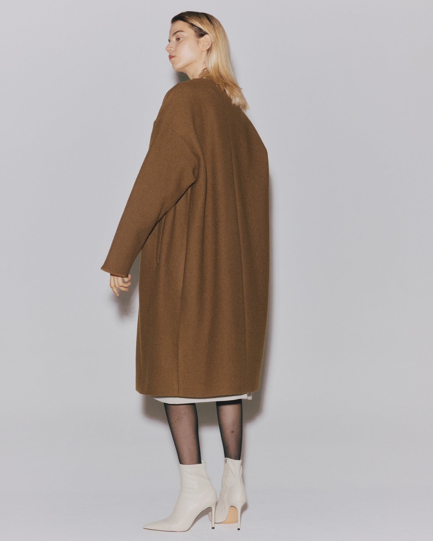 【予約】BOUCLE/LACE  SNAP LONG  COAT