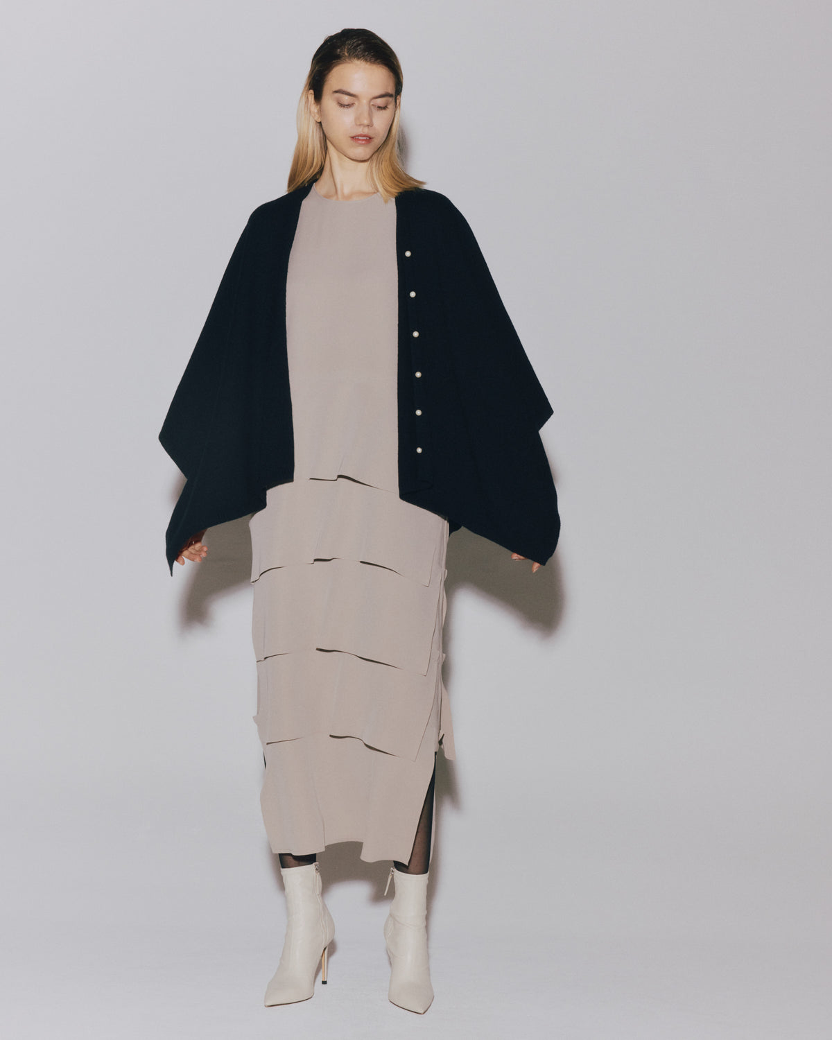 W-SATIN NS TIERED DRESS
