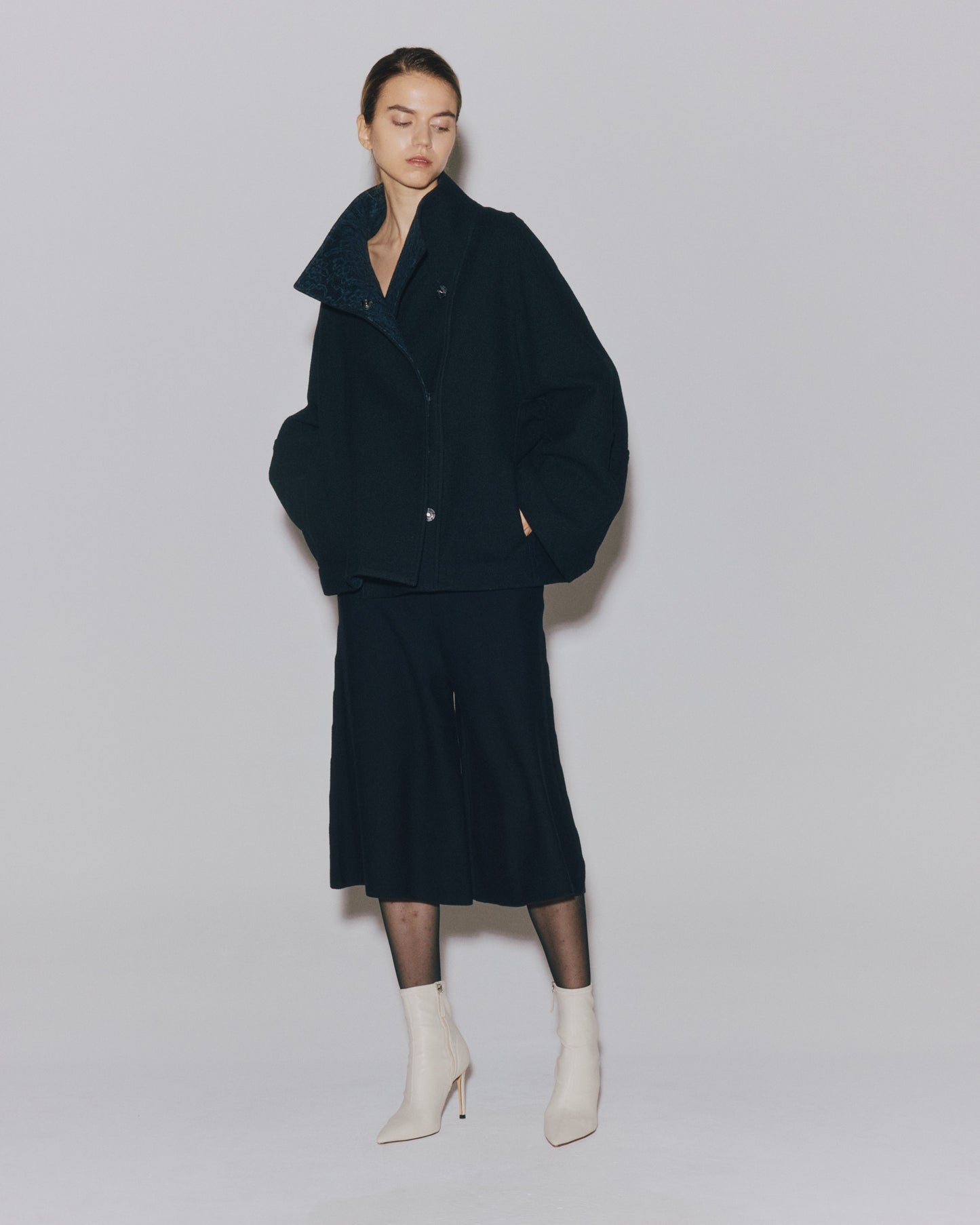 【予約】BOUCLE/LACE  HI/N SHORT COAT