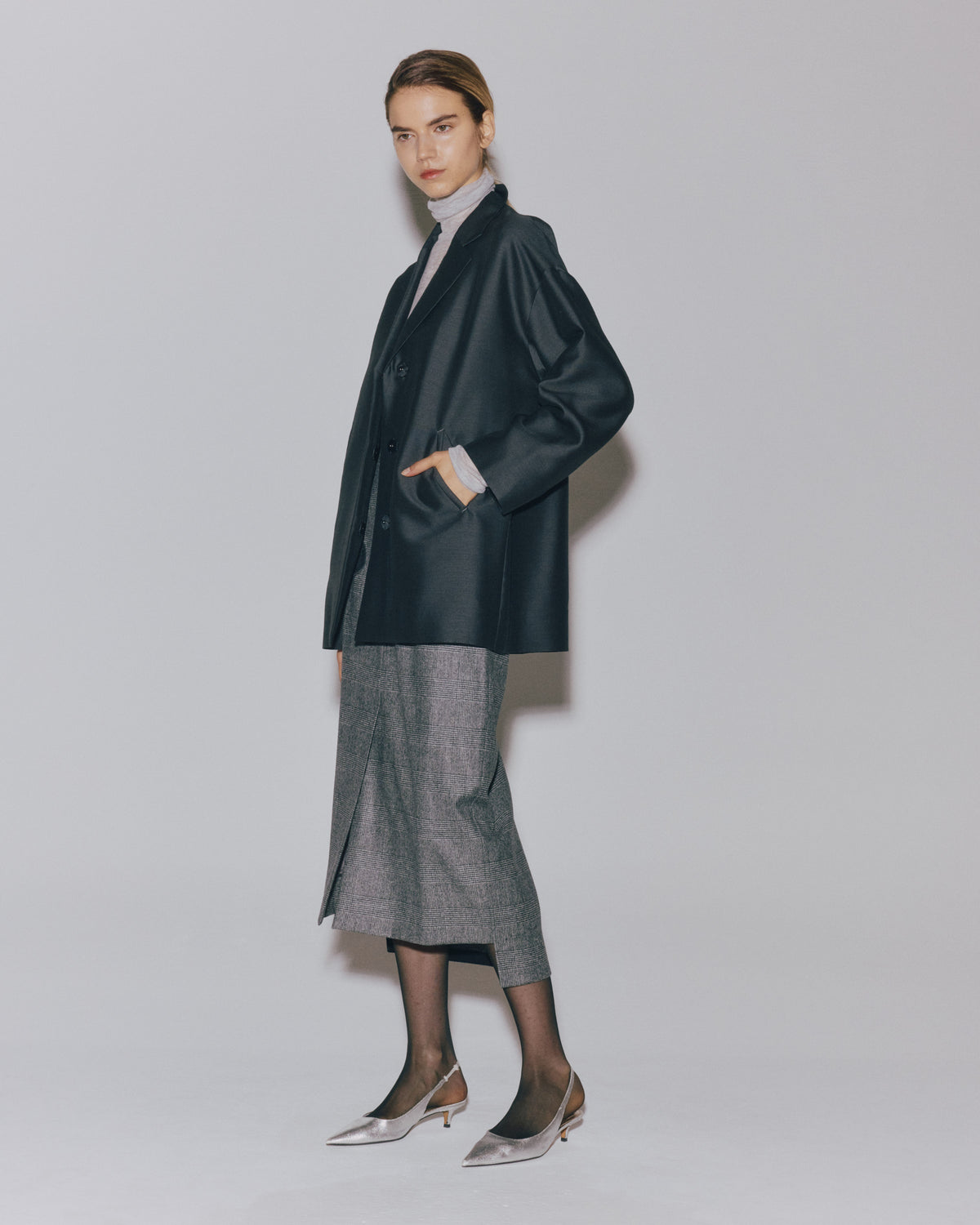 WOOL CASH F/VENT SKIRT