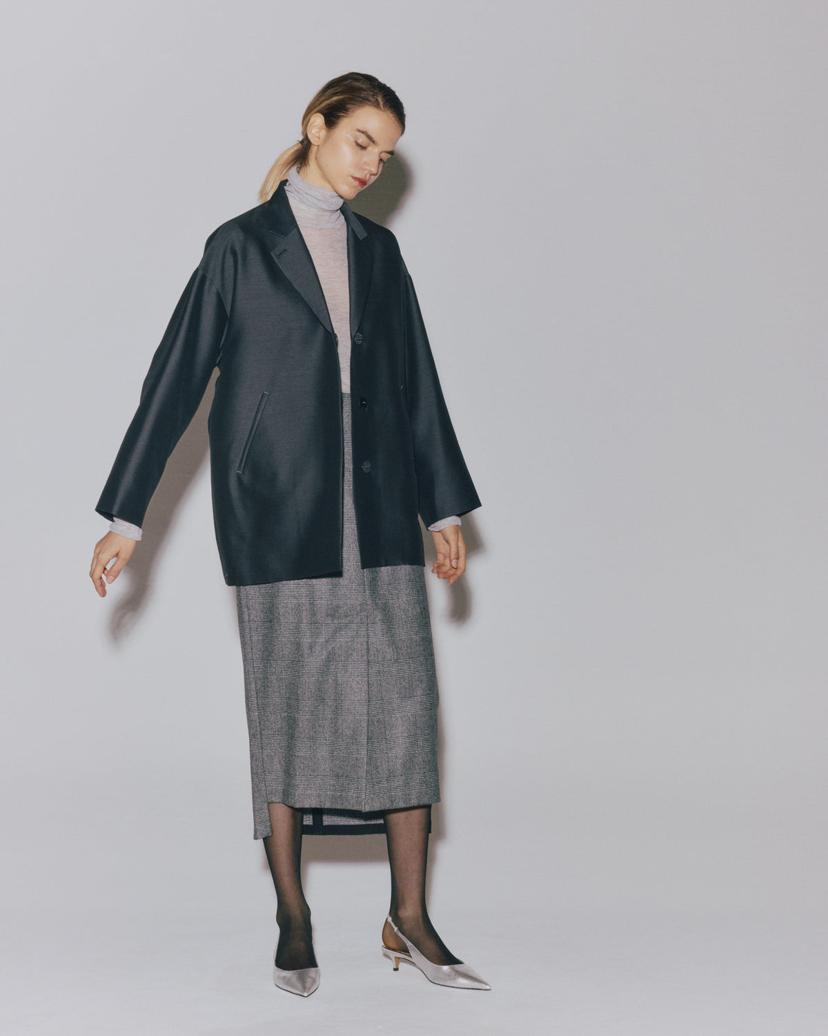 WOOL CASH F/VENT SKIRT