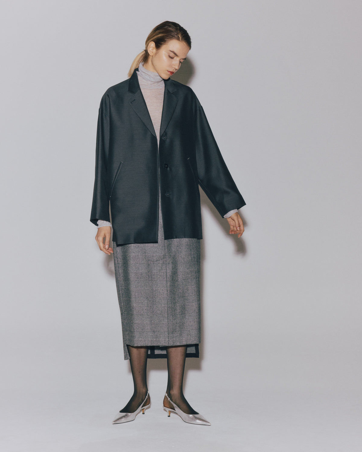 WOOL CASH F/VENT SKIRT