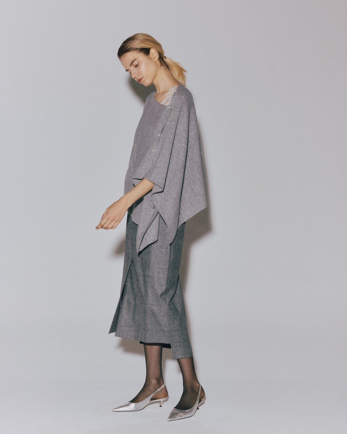WOOL CASH F/VENT SKIRT