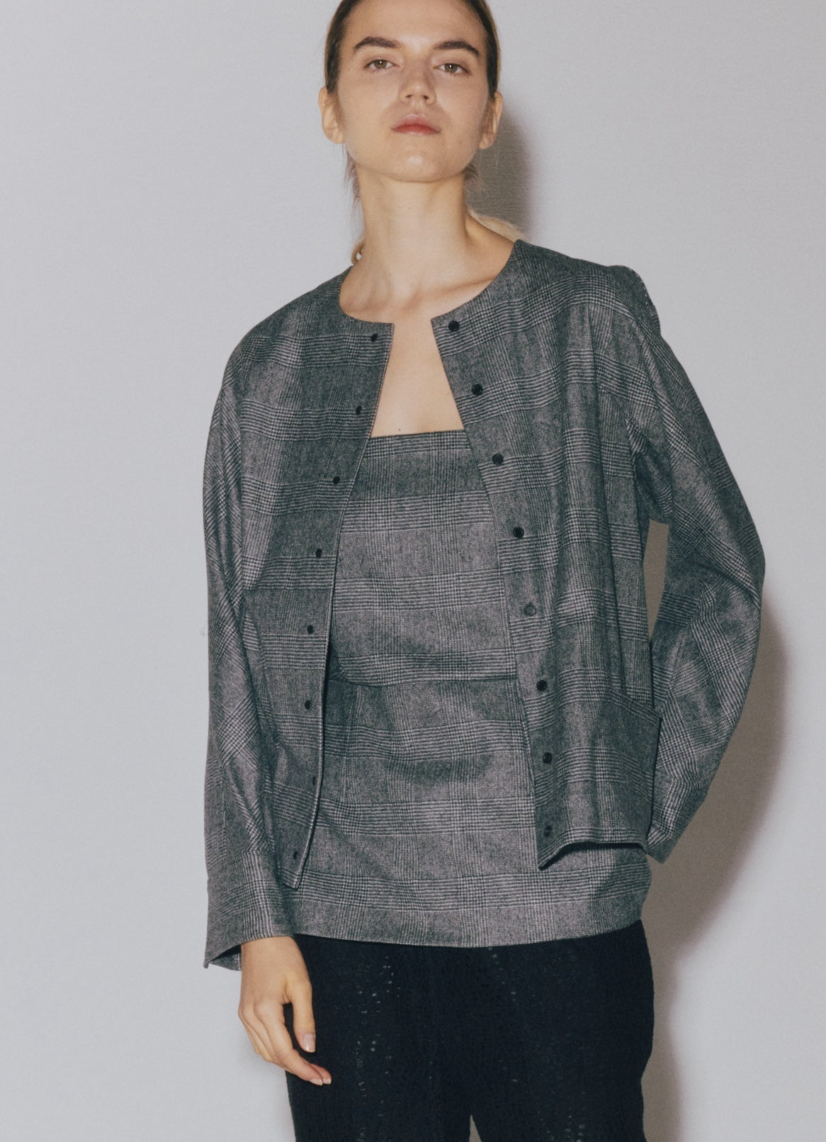 WOOL CASH SNAP BLOUSON