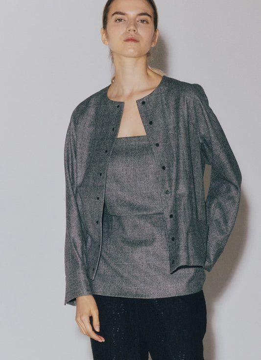 WOOL CASH SNAP BLOUSON