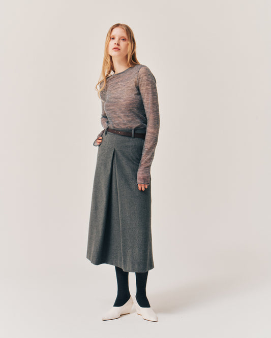 STRETCH TWILL 1BOX SKIRT