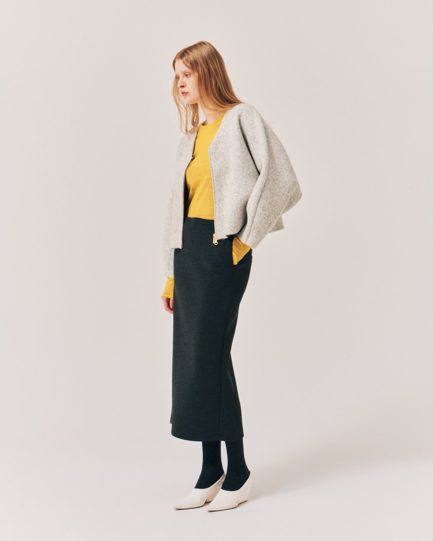 AIR JRSY BACK/BUTTON TIGHT SKIRT