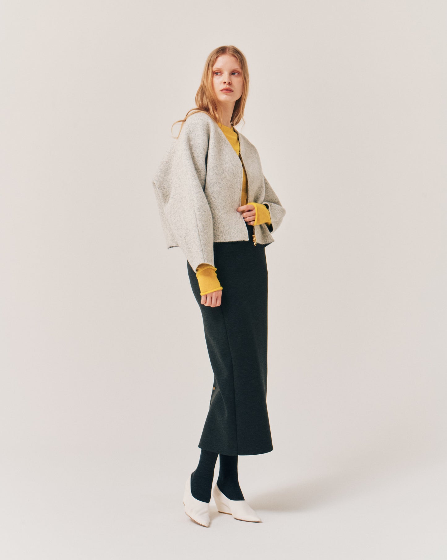 AIR JRSY BACK/BUTTON TIGHT SKIRT