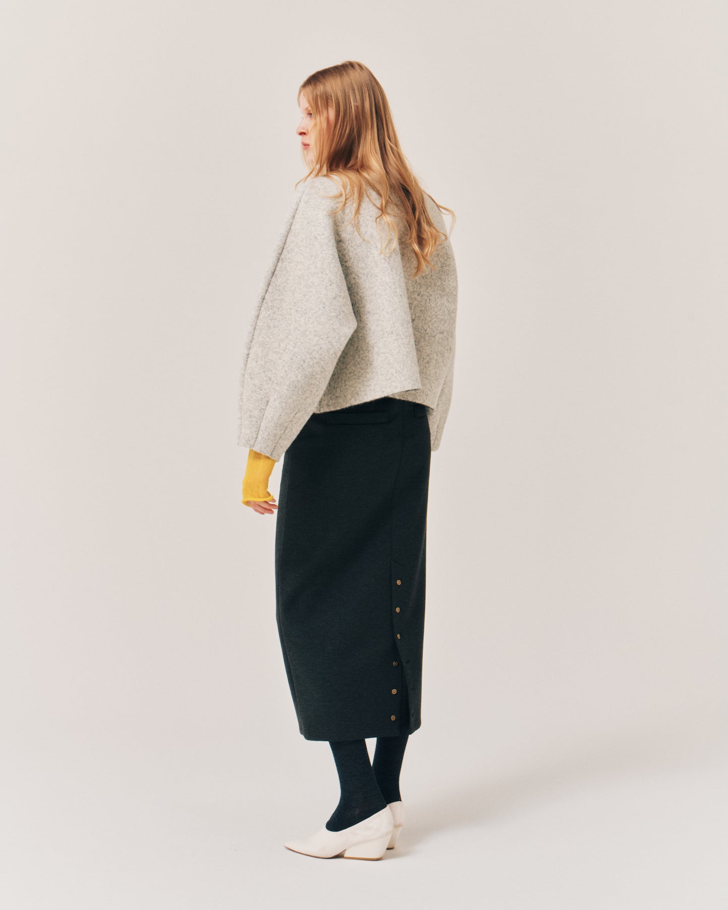 AIR JRSY BACK/BUTTON TIGHT SKIRT