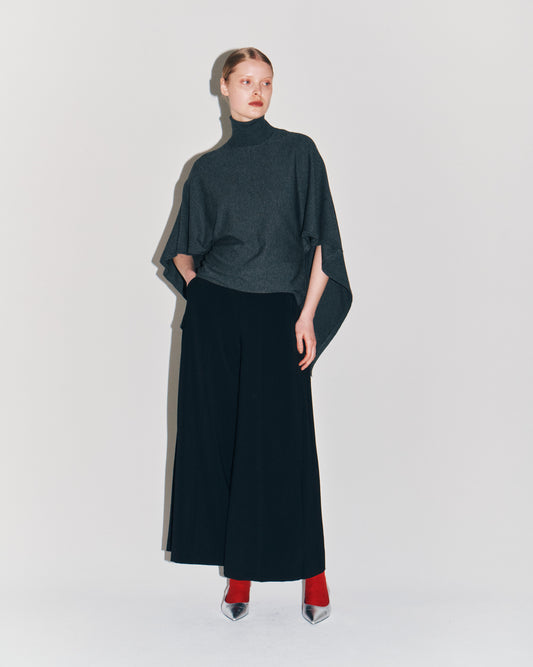 TRICOT WIDE FLAIR PANTS