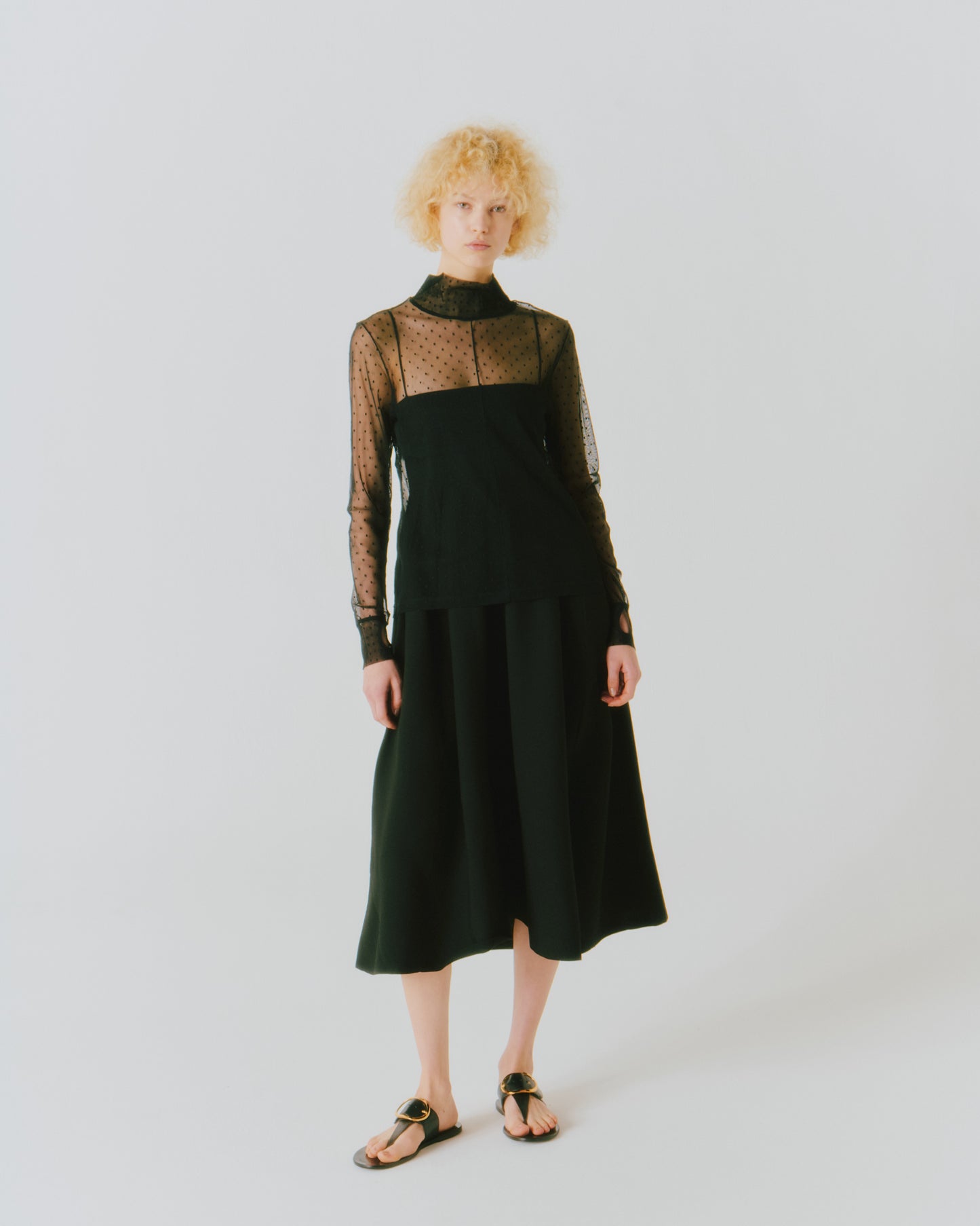 AIR YARN GARTER BARE DRESS