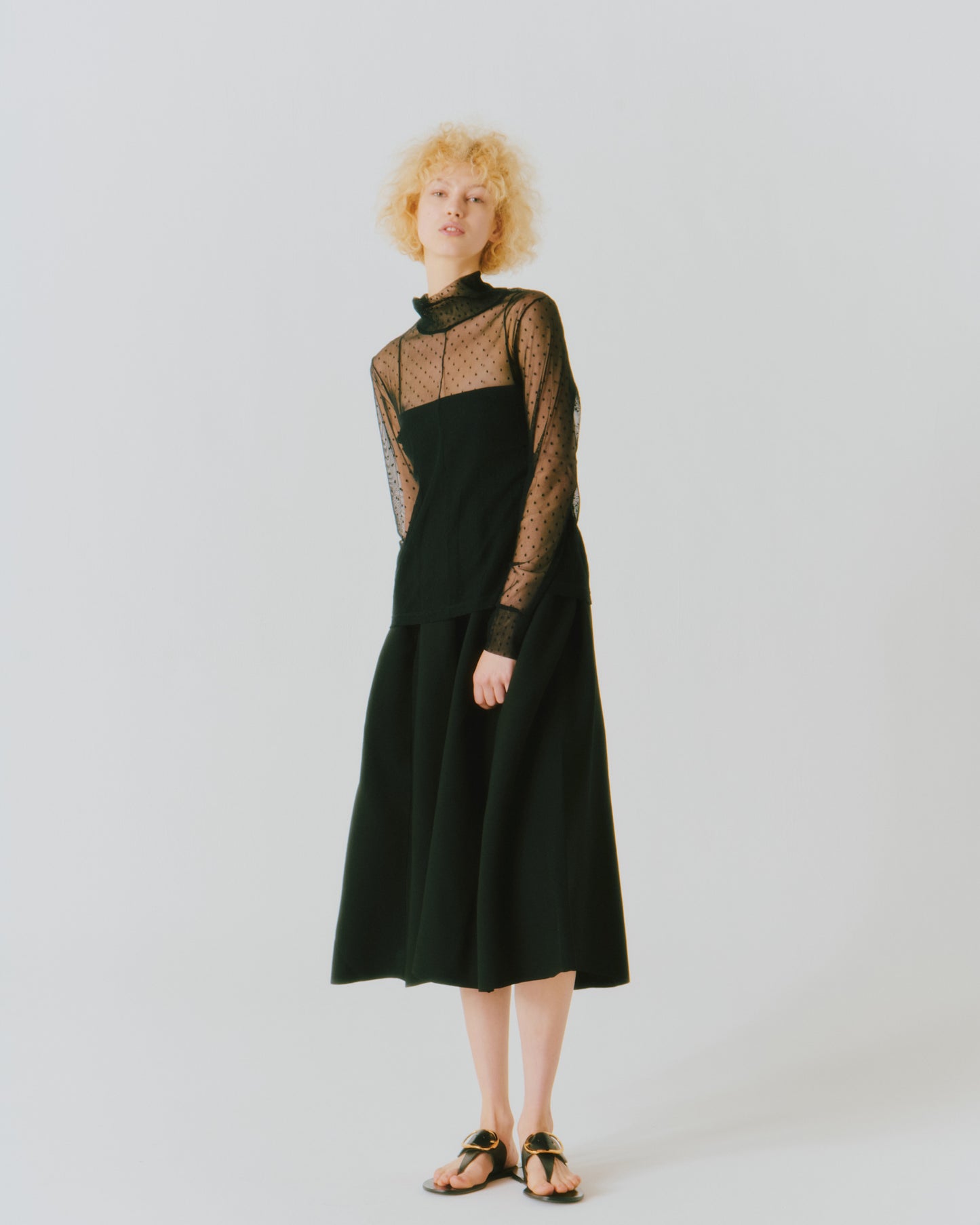 DOT MESH THUMBHOLE TOPS