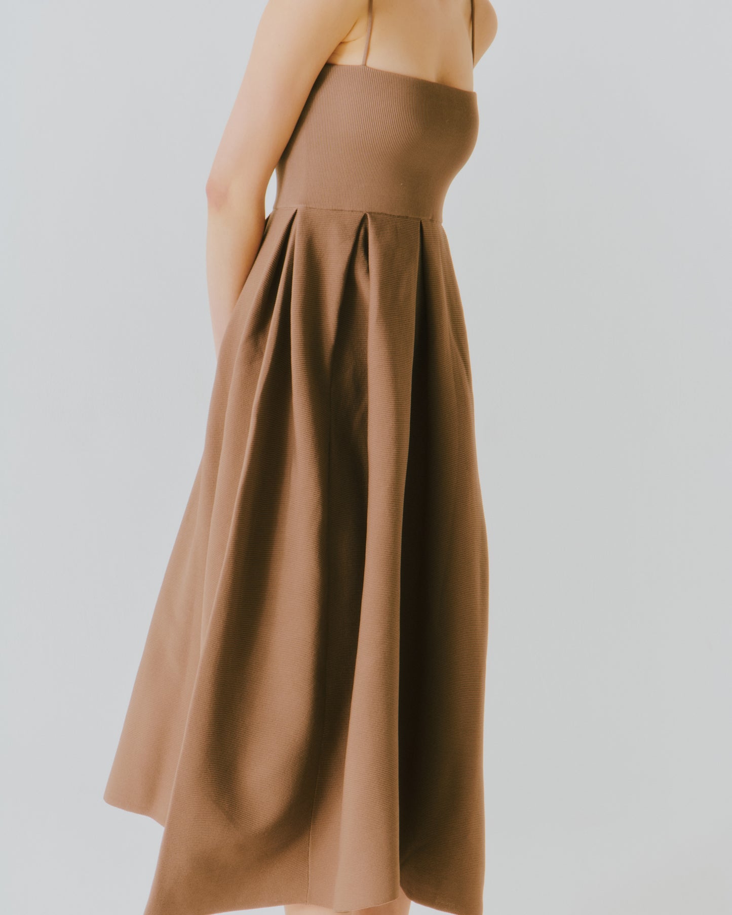 AIR YARN GARTER BARE DRESS