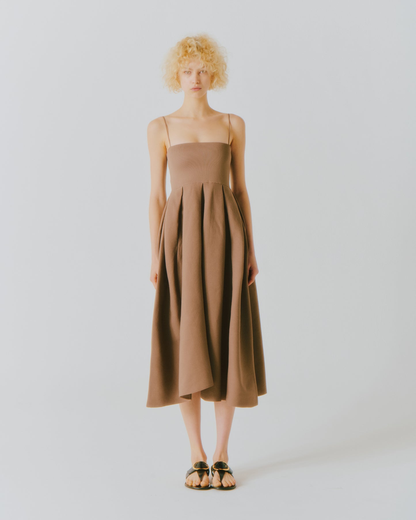 AIR YARN GARTER BARE DRESS