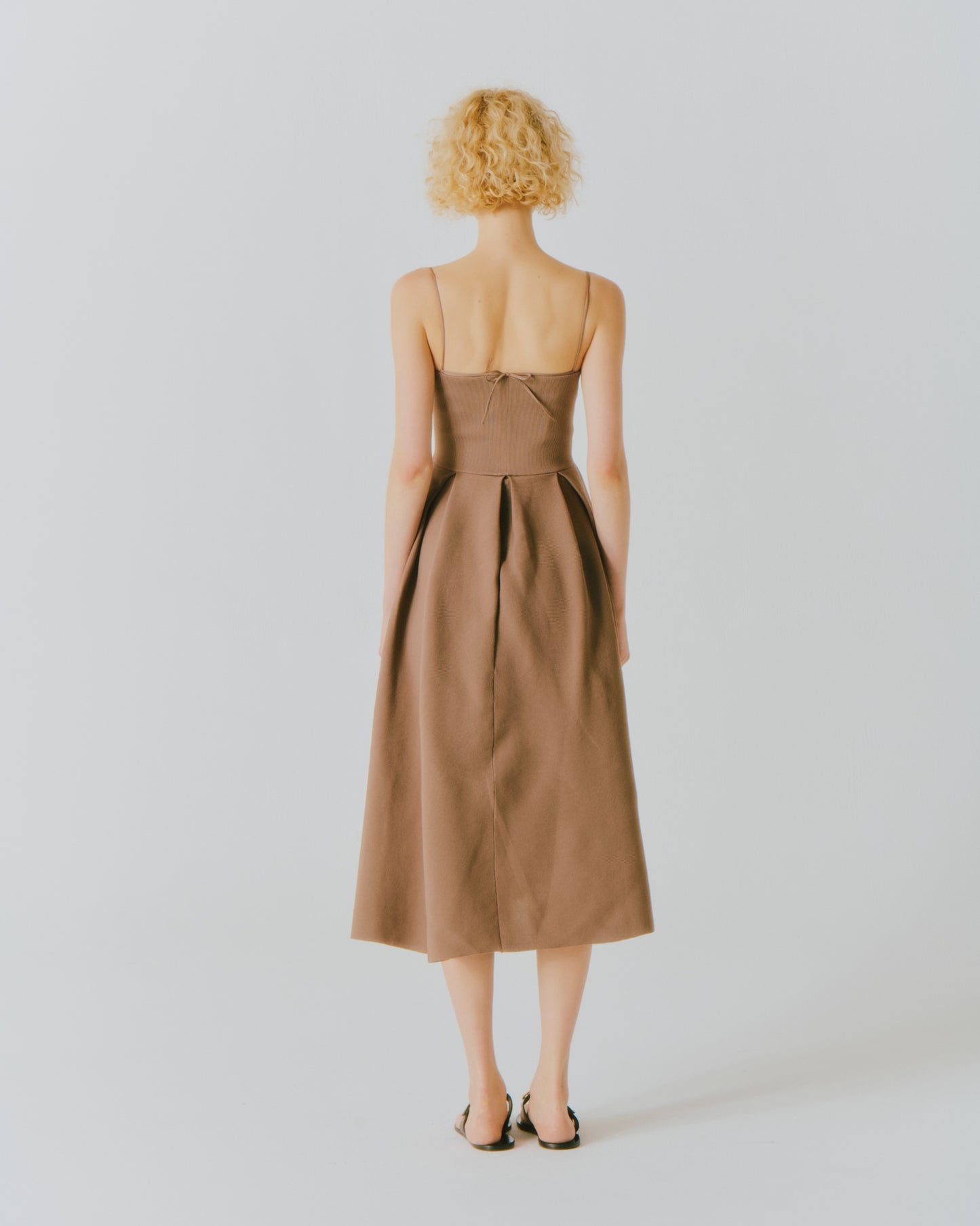 AIR YARN GARTER BARE DRESS