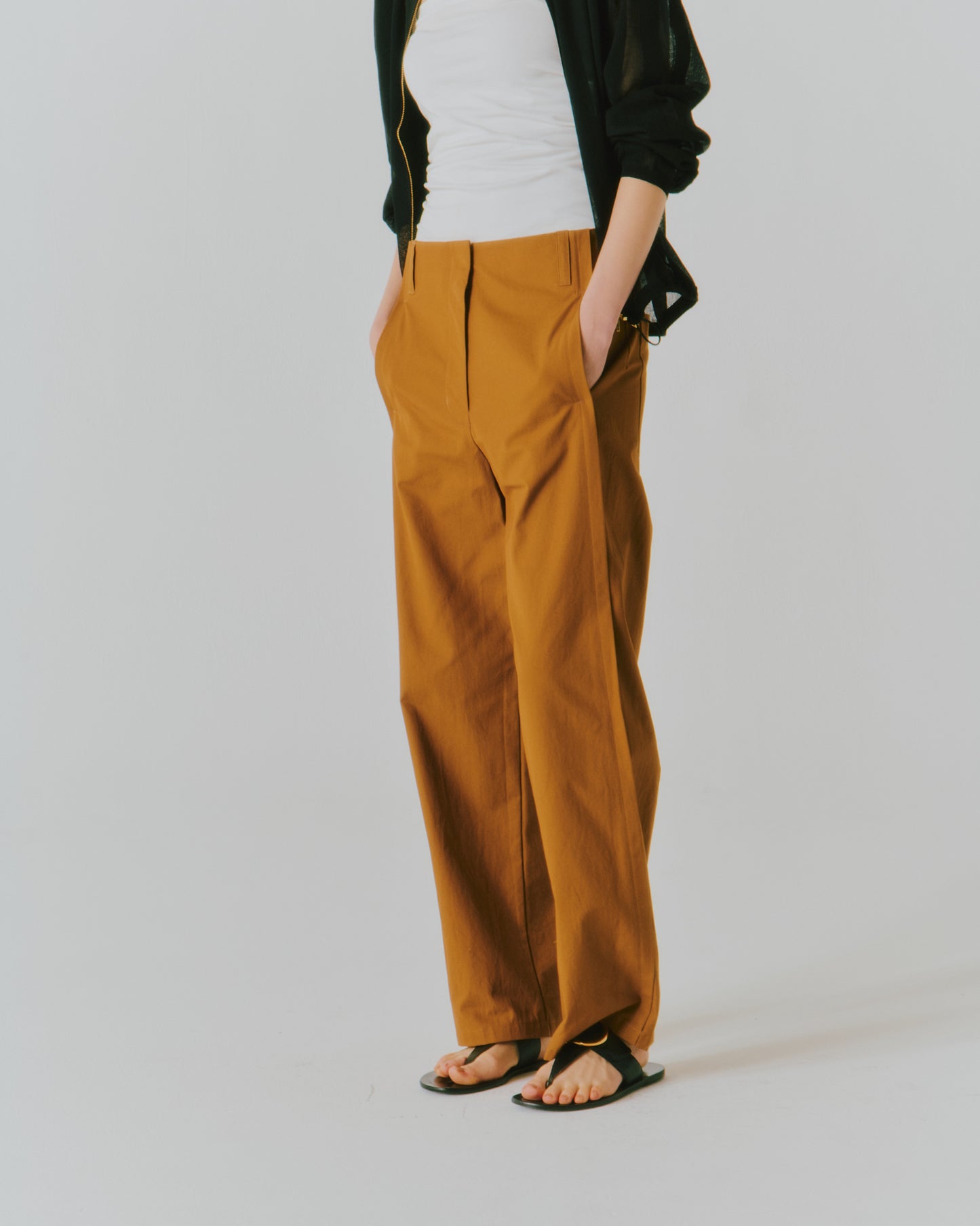 CANVAS SIDE/TUCK PANTS