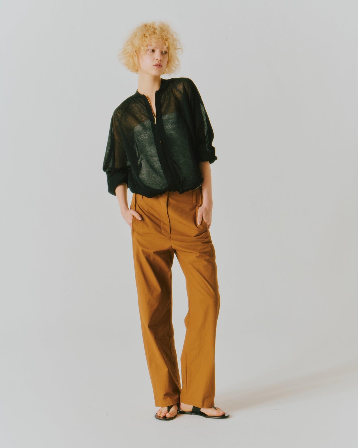 CANVAS SIDE/TUCK PANTS