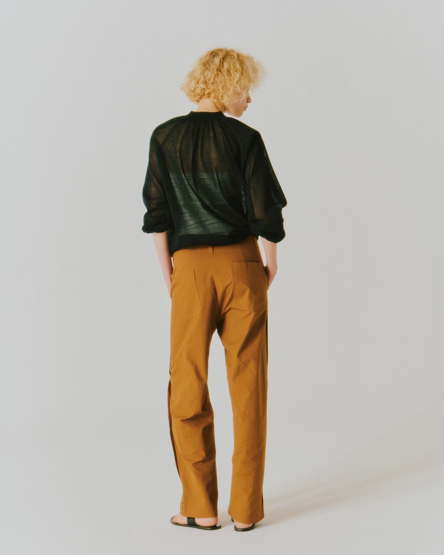 CANVAS SIDE/TUCK PANTS