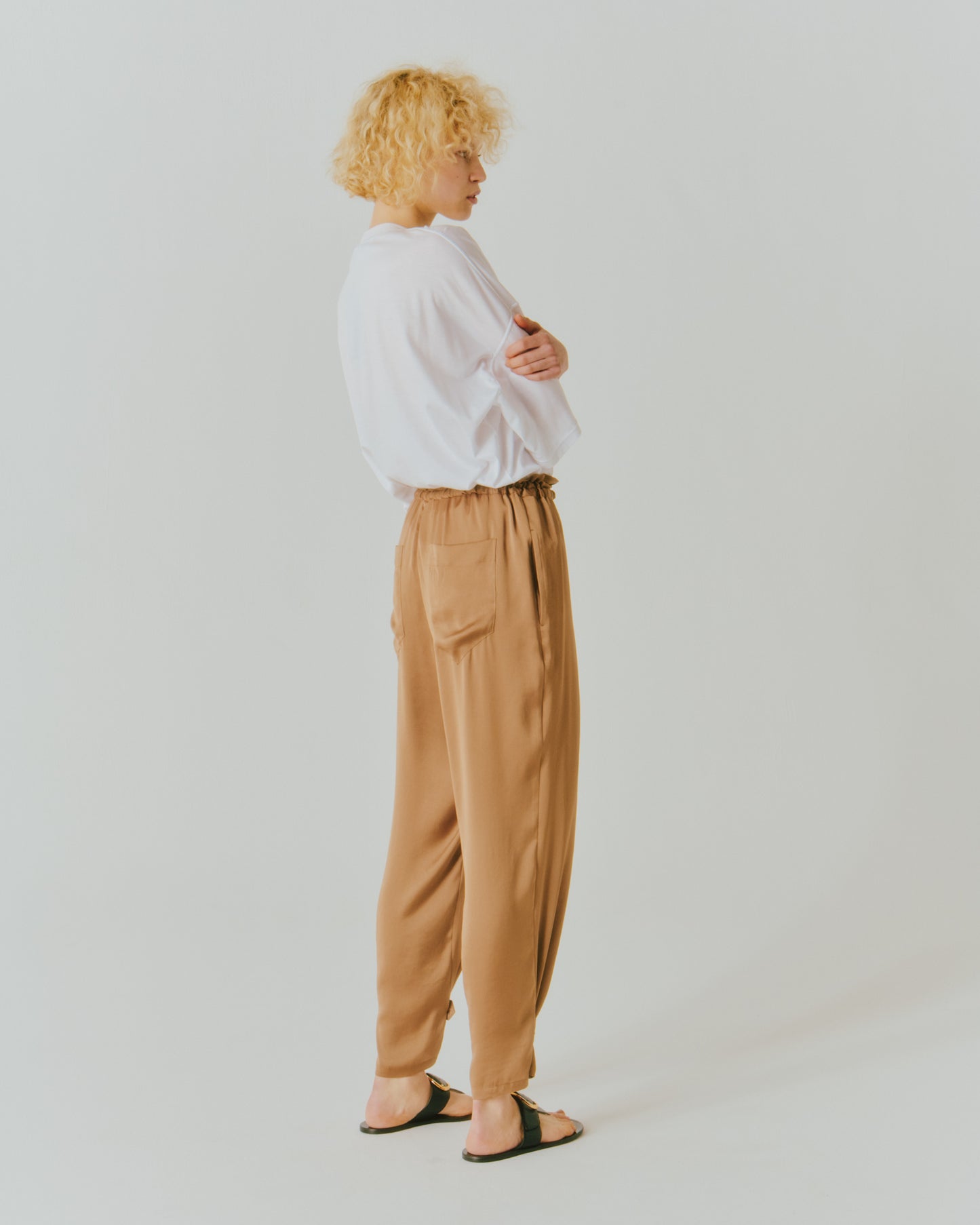 VIN SATIN DRAW-CORD PANTS