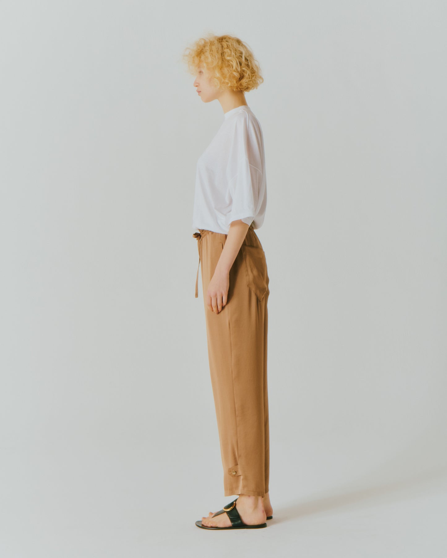 VIN SATIN DRAW-CORD PANTS