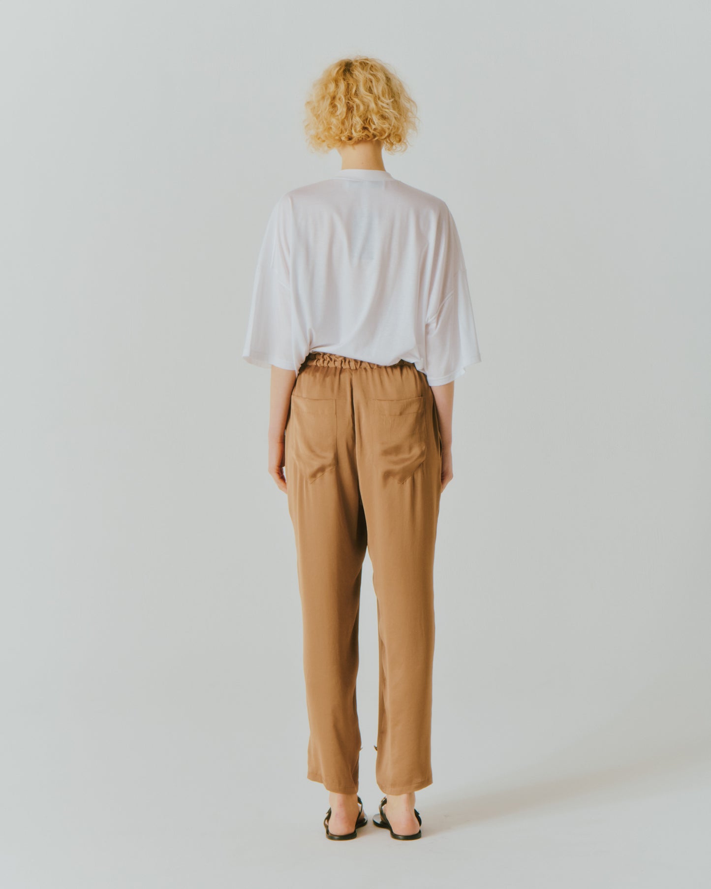 VIN SATIN DRAW-CORD PANTS