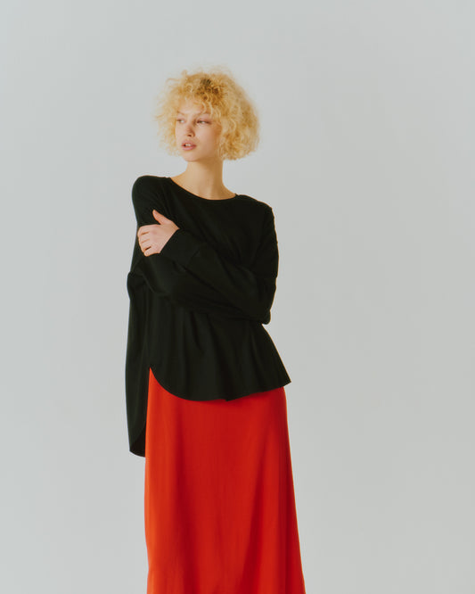 【NEW IN】TENCEL ROUND/HEM LS TEE