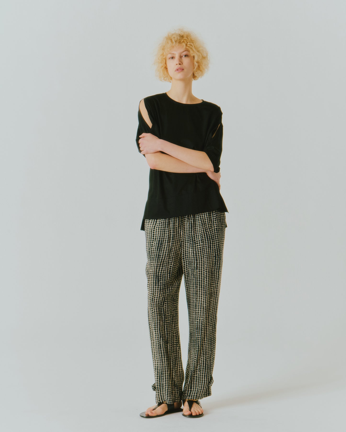RYN PRINT DRAW-CORD PANTS