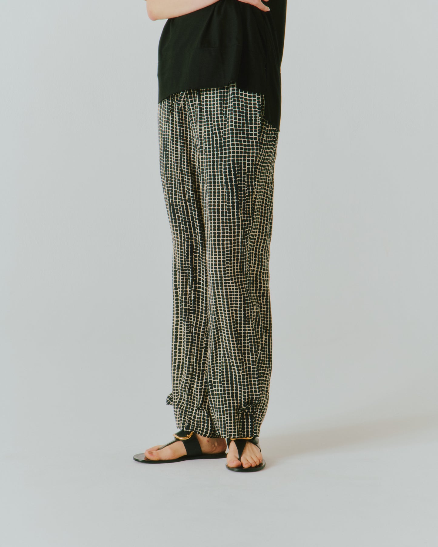 RYN PRINT DRAW-CORD PANTS