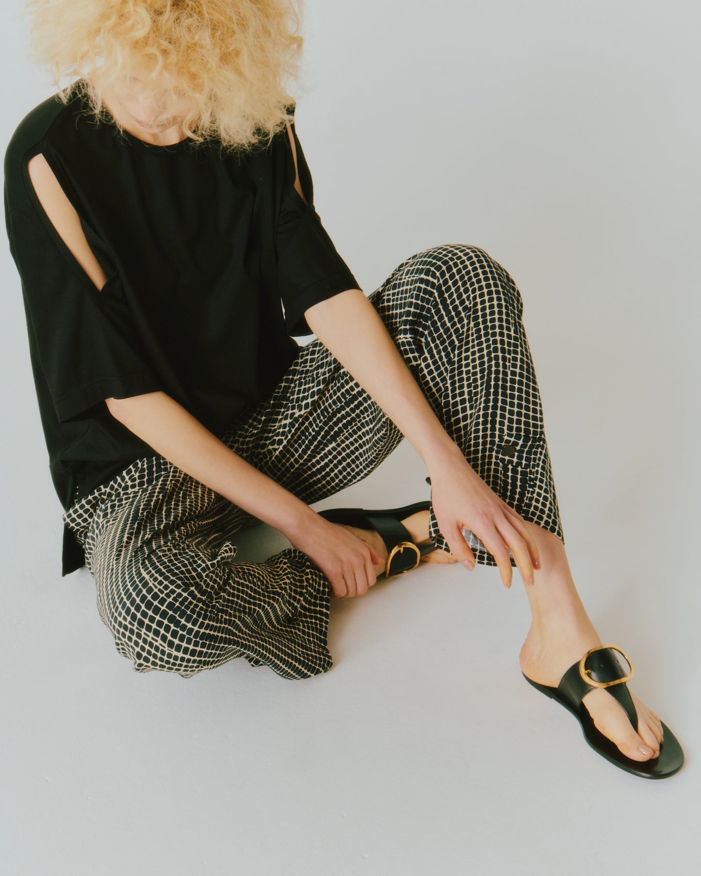 RYN PRINT DRAW-CORD PANTS