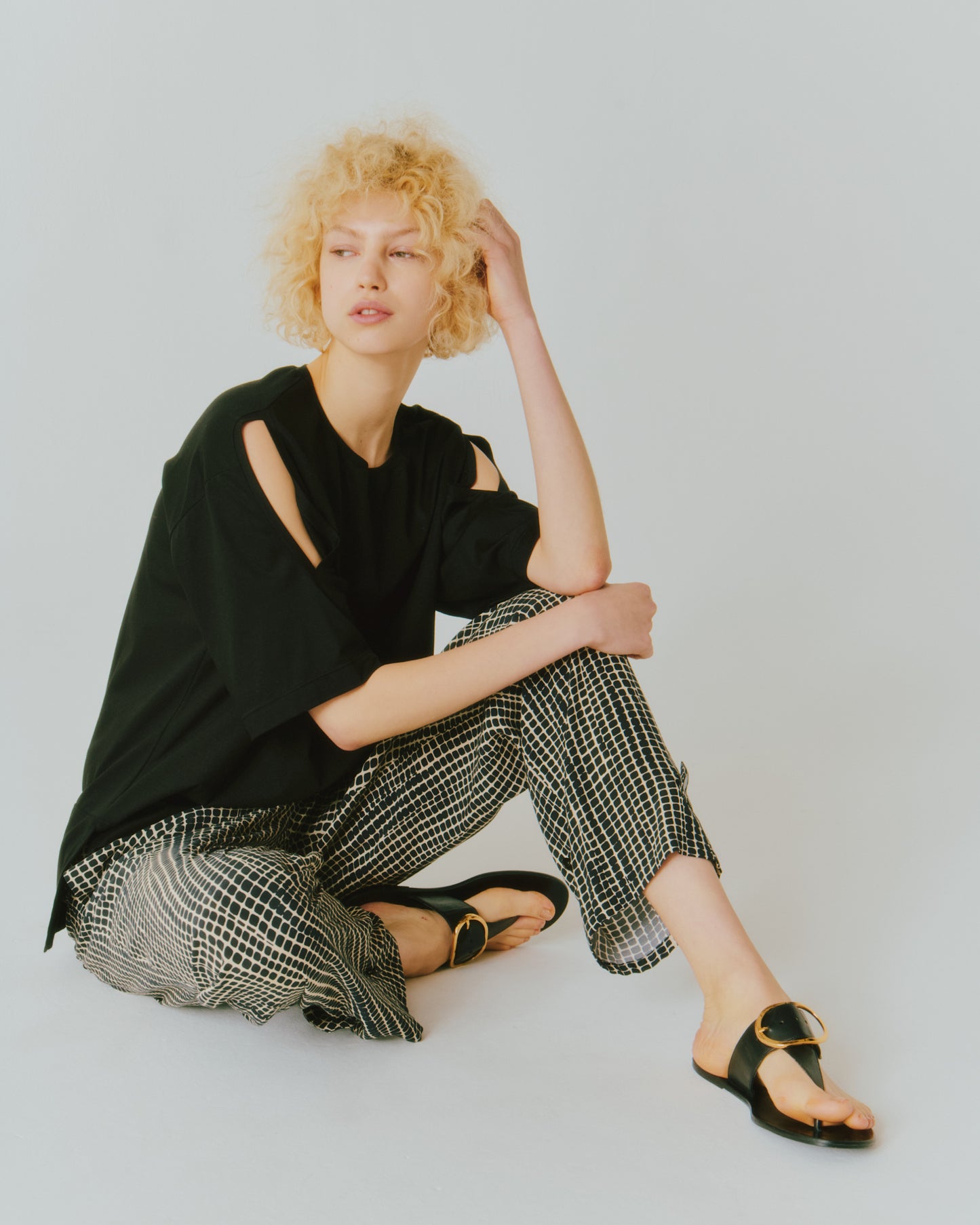 RYN PRINT DRAW-CORD PANTS