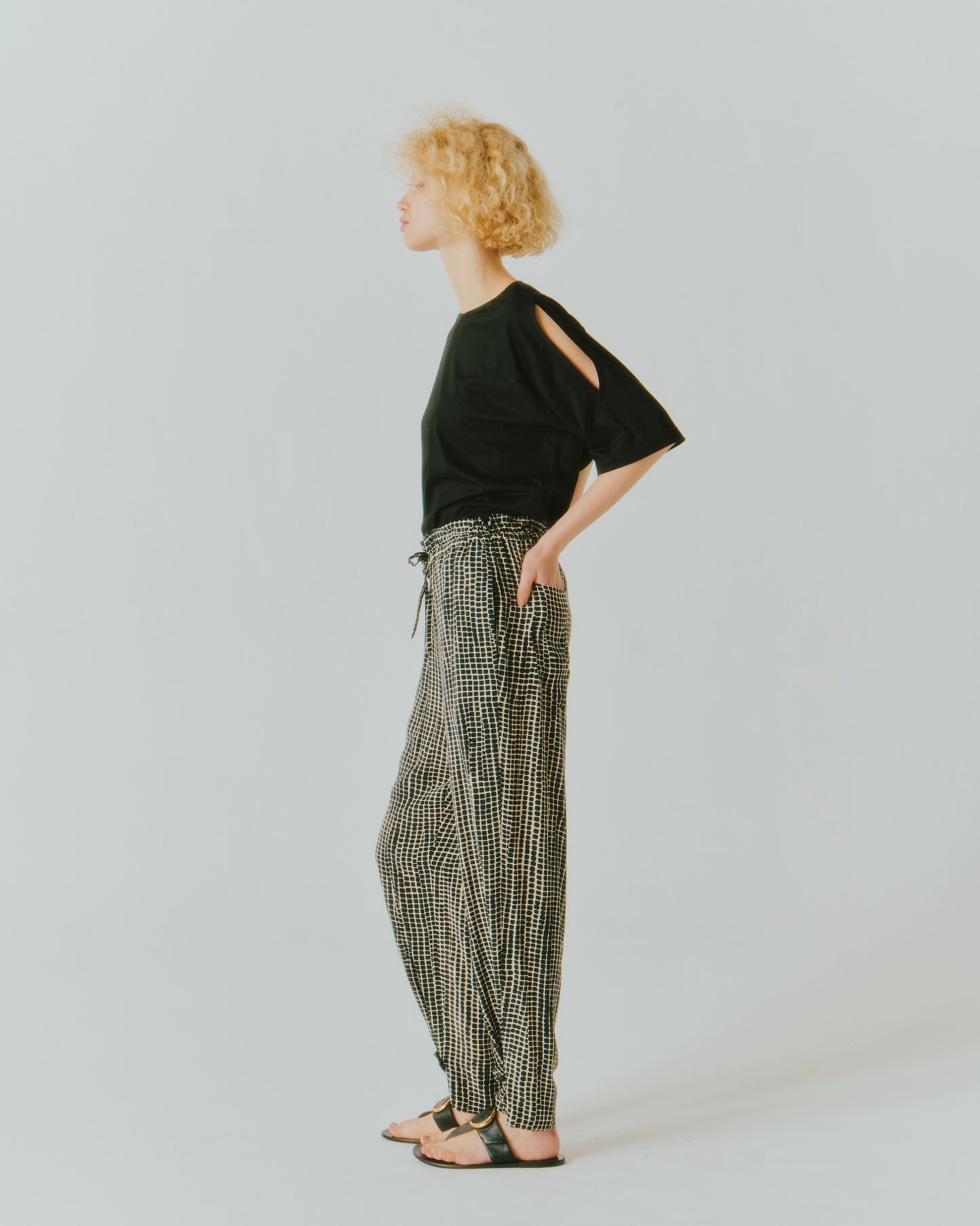RYN PRINT DRAW-CORD PANTS